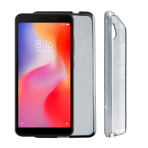 VOLTE-TEL ΘΗΚΗ XIAOMI REDMI 6A/6 5.45" SLIMCOLOR AIR TPU ΔΙΑΦΑΝΗ ΓΚΡΙ