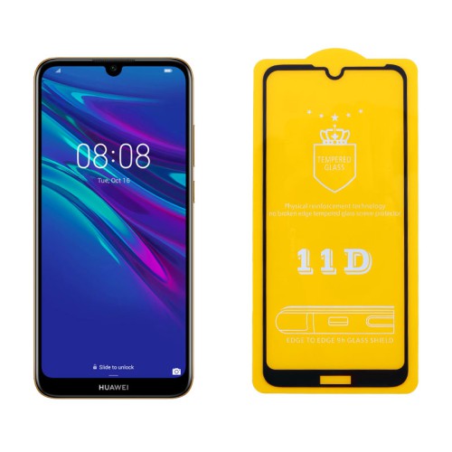 IDOL 1991 TEMPERED GLASS HUAWEI Y6 2019/Y6 PRO 2019 6.09" 9H 0.25mm 11D FULL GLUE SPECIAL FULL COVER BLACK