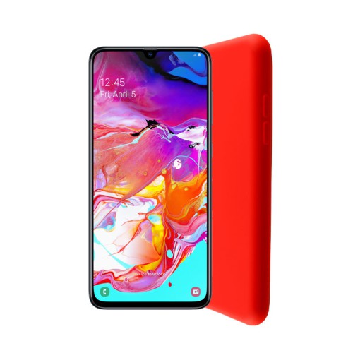 LIME ΘΗΚΗ SAMSUNG A70 2019 A705 6.7" VELVET TPU 4 SIDE RED
