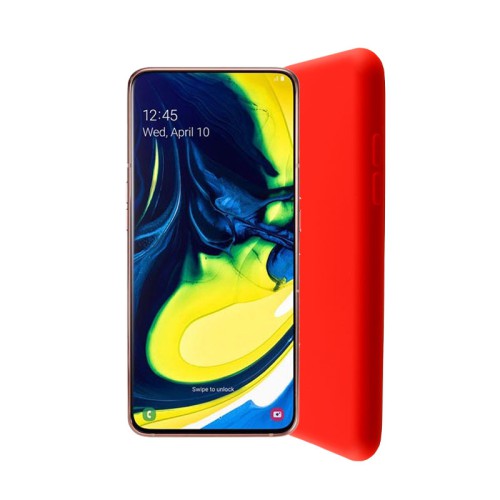 LIME ΘΗΚΗ SAMSUNG A80 2019 A805 6.7" VELVET TPU 4 SIDE RED