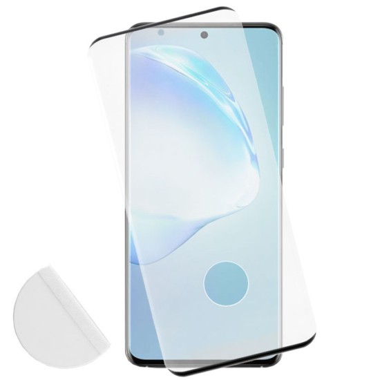 IDOL 1991 TEMPERED GLASS SAMSUNG S20 ULTRA G988 6.9in 9H 0.25mm 3D FULL GLUE SEMI CURVED FINGER UNLOCK BLACK + SQUEEZY CARD