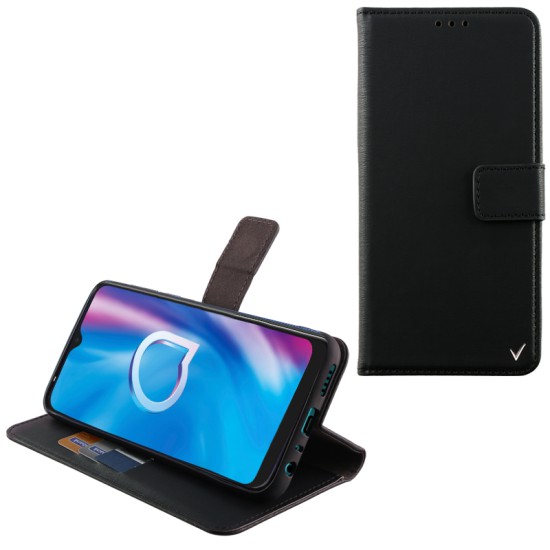 VOLTE-TEL ΘΗΚΗ ALCATEL 1S 2020/1V 2020/3L 2020 6.22" ALLURE MAGNET BOOK STAND CLIP BLACK