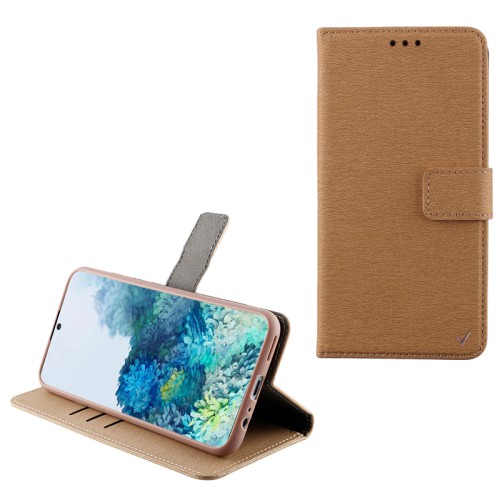 VOLTE-TEL ΘΗΚΗ SAMSUNG S20 PLUS G985 6.7" ALLURE MAGNET BOOK STAND CLIP GOLD
