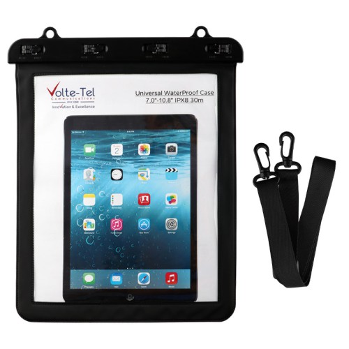 VOLTE-TEL ΘΗΚΗ ΑΔΙΑΒΡΟΧΗ IPX8 30m ΕΩΣ 25,5cm x 21cm (11.0") ΜΕ ΚΟΡΔΟΝΙ BLACK