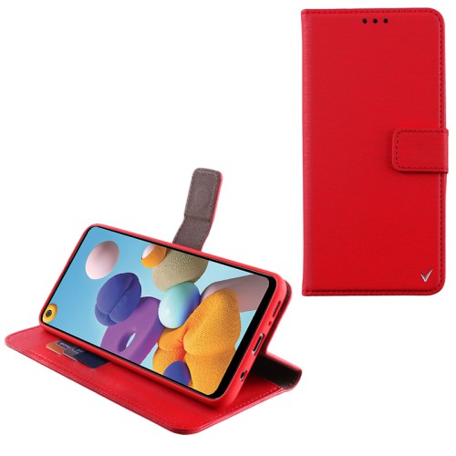 VOLTE-TEL ΘΗΚΗ SAMSUNG A21 A215 6.5" ALLURE MAGNET BOOK STAND CLIP RED