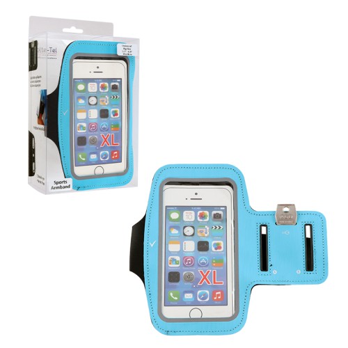 VOLTE-TEL ΘΗΚΗ SPORTS ARMBAND LUMINUS UNIVERSAL BIG SIZE 5.7"-6.9" 45x18cm LIGHT BLUE