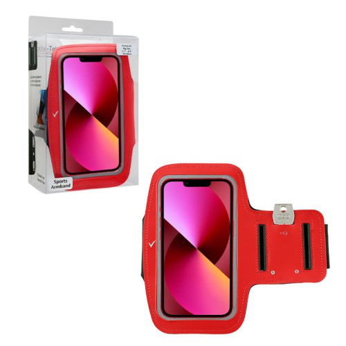 VOLTE-TEL ΘΗΚΗ SPORTS ARMBAND LUMINUS UNIVERSAL BIG SIZE 5.7"-6.9" 45x18cm RED