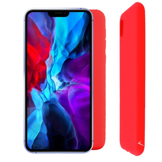 VOLTE-TEL SILICON TPU ΘΗΚΗ IPHONE 12 PRO / IPHONE 12 6.1in  CAMERA GUARD RED