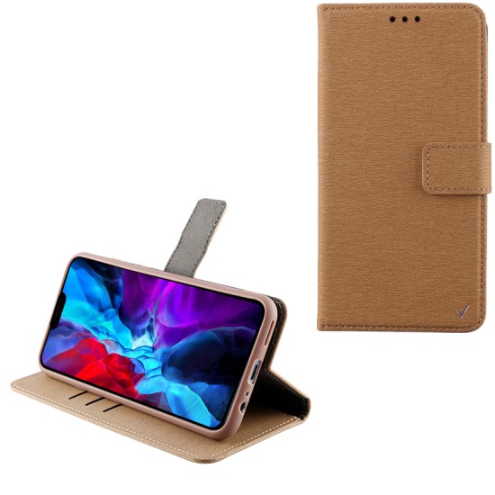 VOLTE-TEL ΘΗΚΗ IPHONE 12 PRO / IPHONE 12 6.1" ALLURE MAGNET BOOK STAND CLIP GOLD