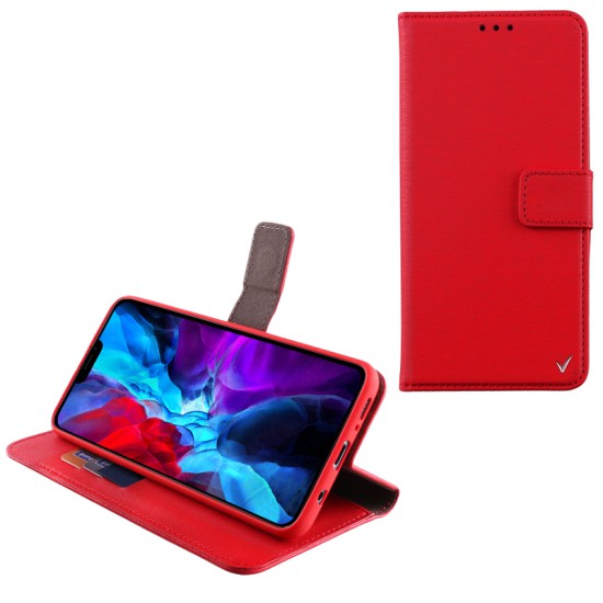 VOLTE-TEL ΘΗΚΗ IPHONE 12 PRO / IPHONE 12 6.1" ALLURE MAGNET BOOK STAND CLIP RED