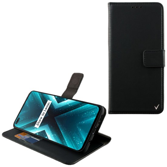 VOLTE-TEL ALLURE ΘΗΚΗ REALME X3 SUPERZOOM 6.6in  MAGNET BOOK STAND CLIP BLACK