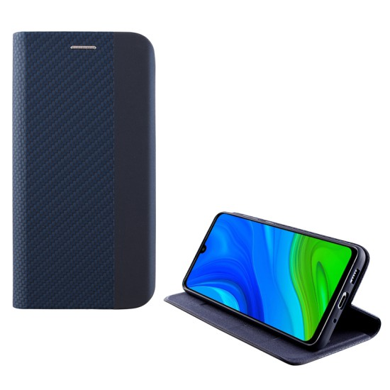 IDOL 1991 ΘΗΚΗ HUAWEI P SMART 2020 6.21" ELITE ANTI-RFID BOOK STAND BLUE
