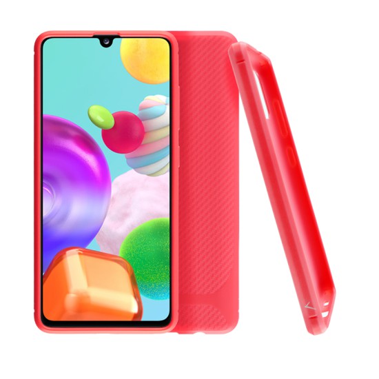 VOLTE-TEL CARBON RUGGED ΘΗΚΗ SAMSUNG A41 A415 6.1in  CAMERA PROTECTIVE RED