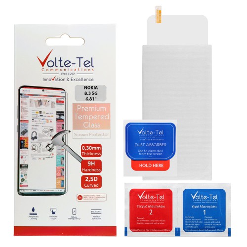 VOLTE-TEL TEMPERED GLASS NOKIA 8.3 5G 6.81" 9H 0.30mm 2.5D FULL GLUE