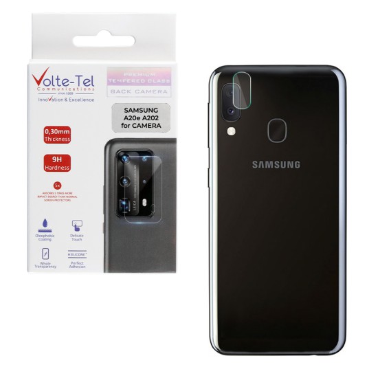 VOLTE-TEL TEMPERED GLASS SAMSUNG A20e A202 5.8" 9H 0.30mm FOR CAMERA