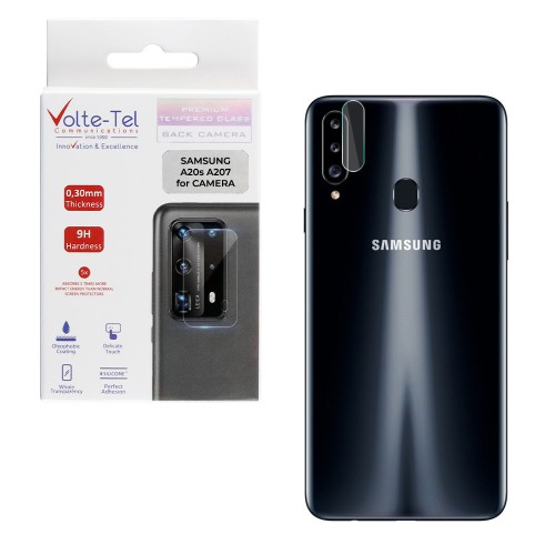 VOLTE-TEL TEMPERED GLASS SAMSUNG A20s A207 6.5" 9H 0.30mm FOR CAMERA