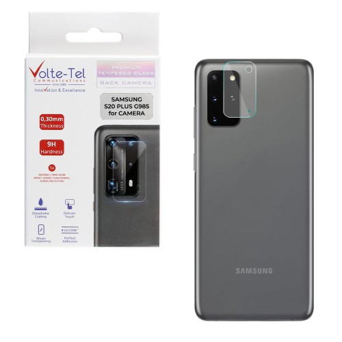 VOLTE-TEL TEMPERED GLASS SAMSUNG S20 PLUS G985 6.7" 9H 0.30mm FOR CAMERA