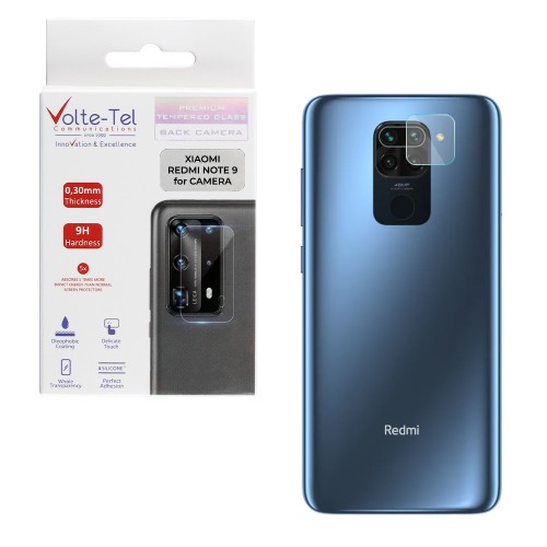 VOLTE-TEL TEMPERED GLASS XIAOMI REDMI NOTE 9 6.53" 9H 0.30mm FOR CAMERA