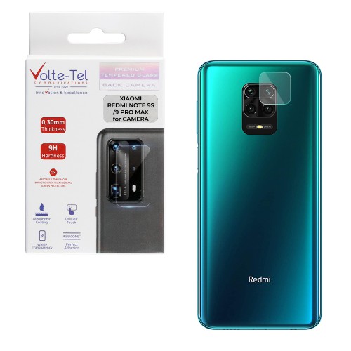VOLTE-TEL TEMPERED GLASS XIAOMI REDMI NOTE 9S/9 PRO MAX 6,67" 9H 0.30mm FOR CAMERA
