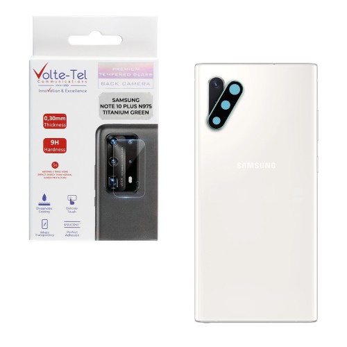 VOLTE-TEL CAMERA GLASS COVER SAMSUNG NOTE 10 PLUS N975 6.8" 9H 0.30MM TITANIUM WITH FRAME GREEN