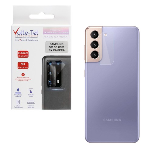 VOLTE-TEL TEMPERED GLASS SAMSUNG S21 5G G991 6.2" 9H 0.30mm FOR CAMERA