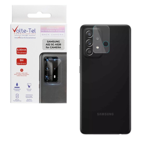 VOLTE-TEL TEMPERED GLASS SAMSUNG A52 5G A526 6.5" 9H 0.30mm FOR CAMERA