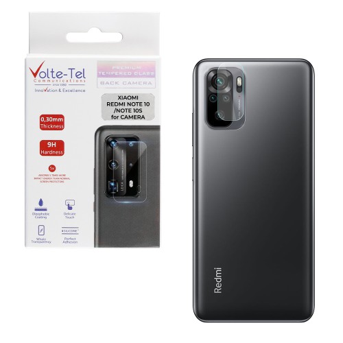 VOLTE-TEL TEMPERED GLASS XIAOMI REDMI NOTE 10/NOTE 10S 6.43" 9H 0.30mm FOR CAMERA