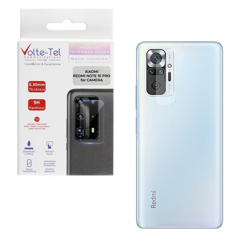 VOLTE-TEL TEMPERED GLASS XIAOMI REDMI NOTE 10 PRO 6.67" 9H 0.30mm FOR CAMERA
