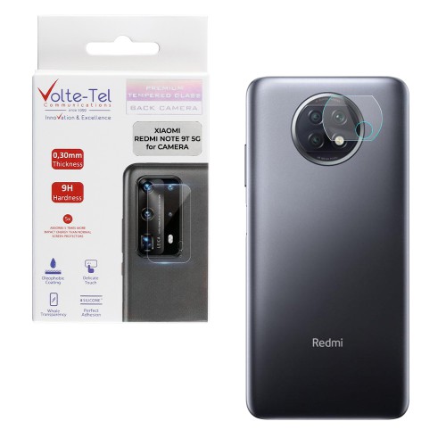 VOLTE-TEL TEMPERED GLASS XIAOMI REDMI NOTE 9T 5G 6.53" 9H 0.30mm FOR CAMERA