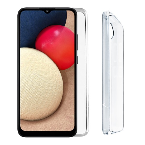 VOLTE-TEL ΘΗΚΗ SAMSUNG A02s A025 6.5" SLIMCOLOR AIR TPU CAMERA GUARD ΔΙΑΦΑΝΗ