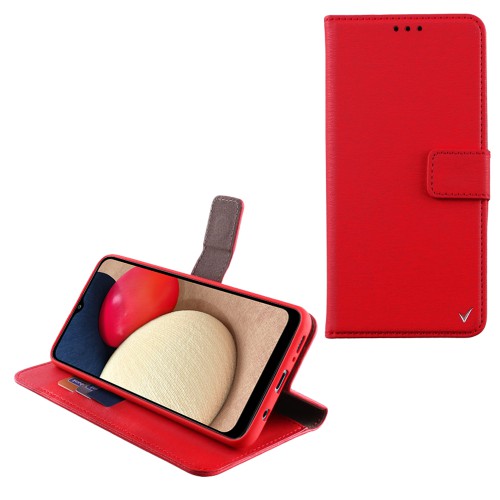 VOLTE-TEL ΘΗΚΗ SAMSUNG A02s A025 6.5" ALLURE MAGNET BOOK STAND CLIP RED
