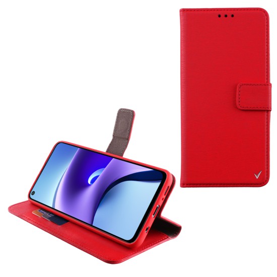 VOLTE-TEL ΘΗΚΗ XIAOMI REDMI NOTE 9T 5G 6.53" ALLURE MAGNET BOOK STAND CLIP RED