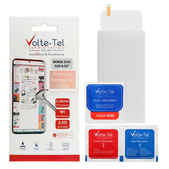 VOLTE-TEL TEMPERED GLASS NOKIA G10/G20 6.52" 9H 0.30mm 2.5D FULL GLUE