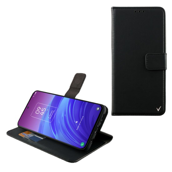 VOLTE-TEL ALLURE ΘΗΚΗ TCL 20L/TCL 20L+/TCL 20S 6.67in  MAGNET BOOK STAND CLIP BLACK