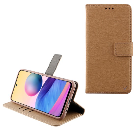 VOLTE-TEL ΘΗΚΗ XIAOMI REDMI NOTE 10 5G 6.5" ALLURE MAGNET BOOK STAND CLIP GOLD