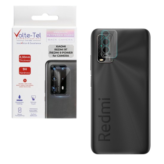VOLTE-TEL TEMPERED GLASS XIAOMI REDMI 9T/REDMI 9 POWER 6.53"  9H 0.30mm FOR CAMERA