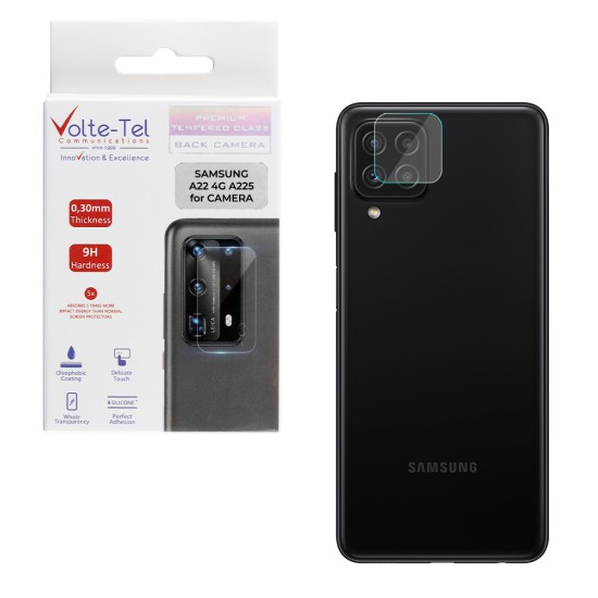 VOLTE-TEL TEMPERED GLASS SAMSUNG A22 4G A225 6.4" 9H 0.30mm FOR CAMERA