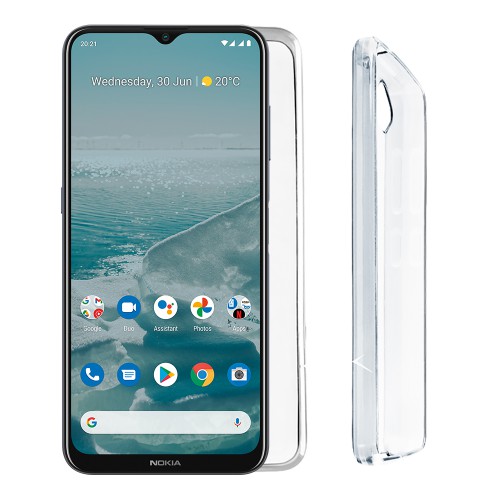 VOLTE-TEL ΘΗΚΗ NOKIA G20 6.52" SLIMCOLOR AIR TPU CAMERA GUARD ΔΙΑΦΑΝΗ