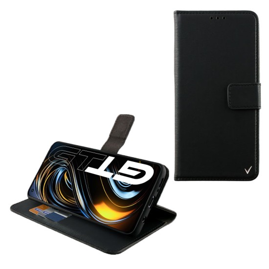VOLTE-TEL ALLURE ΘΗΚΗ REALME GT 5G 6.43in MAGNET BOOK STAND CLIP BLACK
