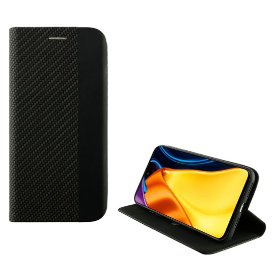 IDOL 1991 ΘΗΚΗ XIAOMI POCO M3 PRO 4G/POCO M3 PRO 5G 6.5" ELITE ANTI-RFID BOOK STAND BLACK