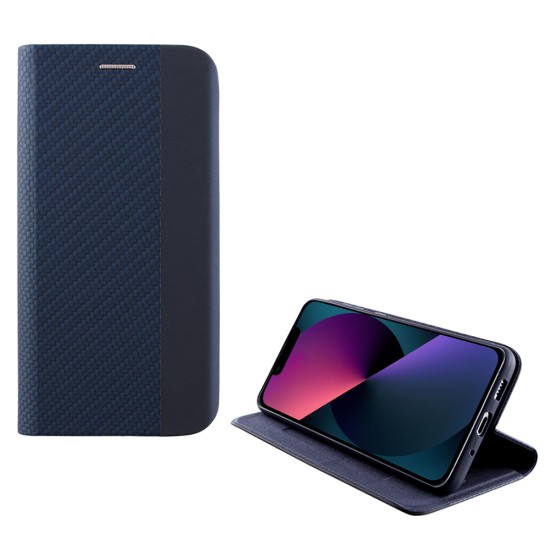 IDOL 1991 ΘΗΚΗ IPHONE 13 MINI 5.4" ELITE ANTI-RFID BOOK STAND BLUE
