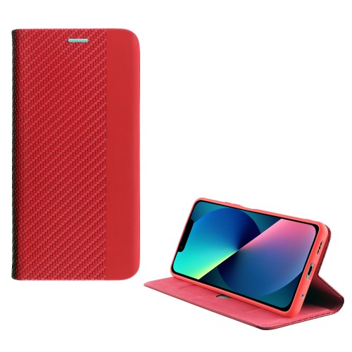 IDOL 1991 ΘΗΚΗ IPHONE 13 6.1" ELITE ANTI-RFID BOOK STAND RED
