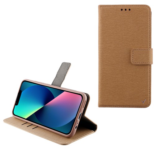 VOLTE-TEL ΘΗΚΗ IPHONE 13 6.1" ALLURE MAGNET BOOK STAND CLIP GOLD