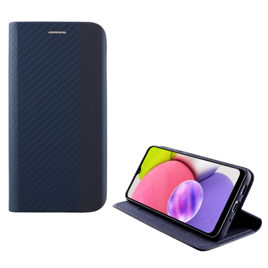 IDOL 1991 ΘΗΚΗ SAMSUNG A03s A037 6.5" ELITE ANTI-RFID BOOK STAND BLUE
