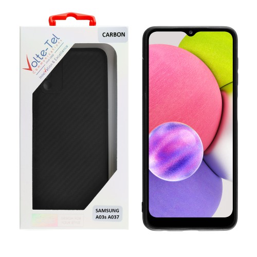 VOLTE-TEL CARBON ΘΗΚΗ SAMSUNG A03s A037 6.5in  CAMERA PROTECTIVE BLACK
