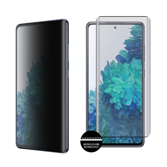 IDOL 1991 TEMPERED GLASS SAMSUNG S20 G980 6.2" 9H 0.25mm PRIVACY ANTISPY 3D SEMI CURVED EDGE GLUE BLACK