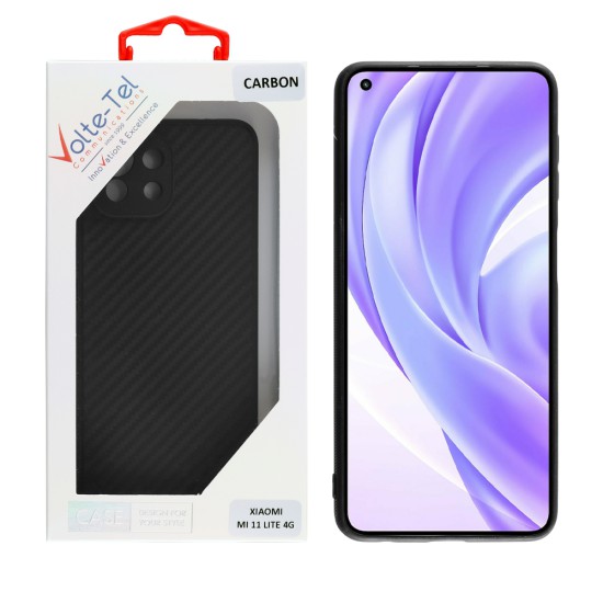 VOLTE-TEL CARBON ΘΗΚΗ XIAOMI MI 11 LITE 4G 6.55in  CAMERA PROTECTIVE BLACK