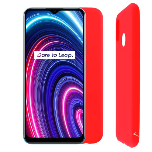 VOLTE-TEL ΘΗΚΗ REALME C21Y/C25Y 6.5" SILICON TPU CAMERA GUARD RED