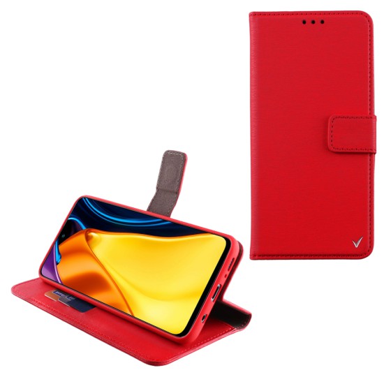 VOLTE-TEL ALLURE ΘΗΚΗ XIAOMI POCO M3 PRO 4G/POCO M3 PRO 5G 6.5in MAGNET BOOK STAND CLIP RED