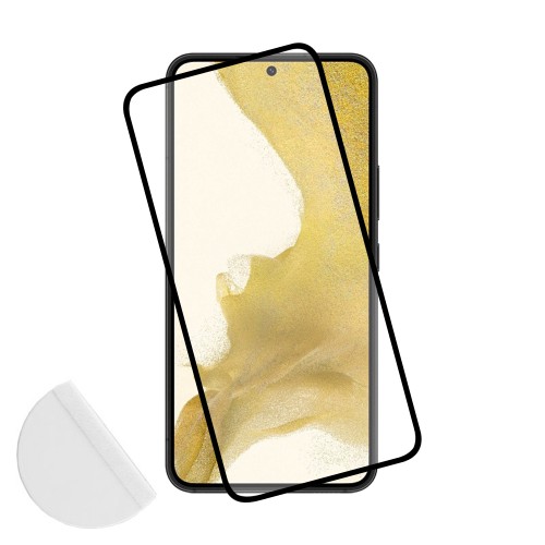 IDOL 1991 TEMPERED GLASS SAMSUNG S22 PLUS 5G 6.6" 9H 0.25mm 3D FULL GLUE SEMI CURVED FINGER UNLOCK BLACK + SQUEEZY CARD